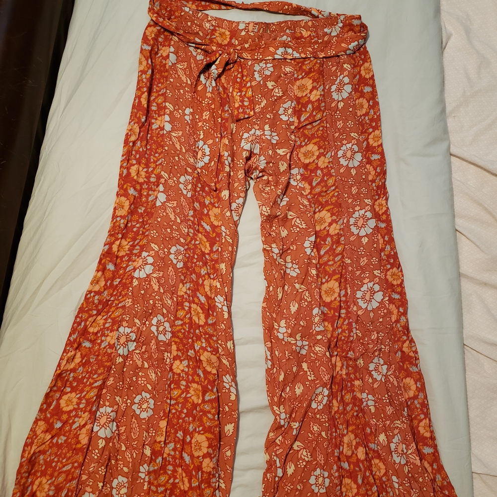 Free People Wide-Leg Boho Pants